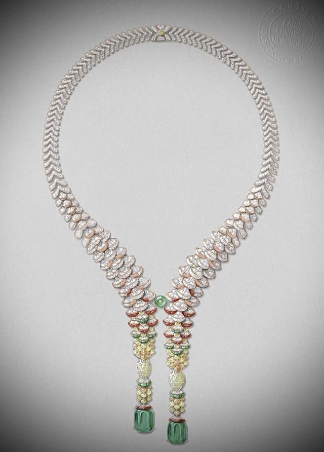 Gouache drawing of a necklace, atelier of Olori
